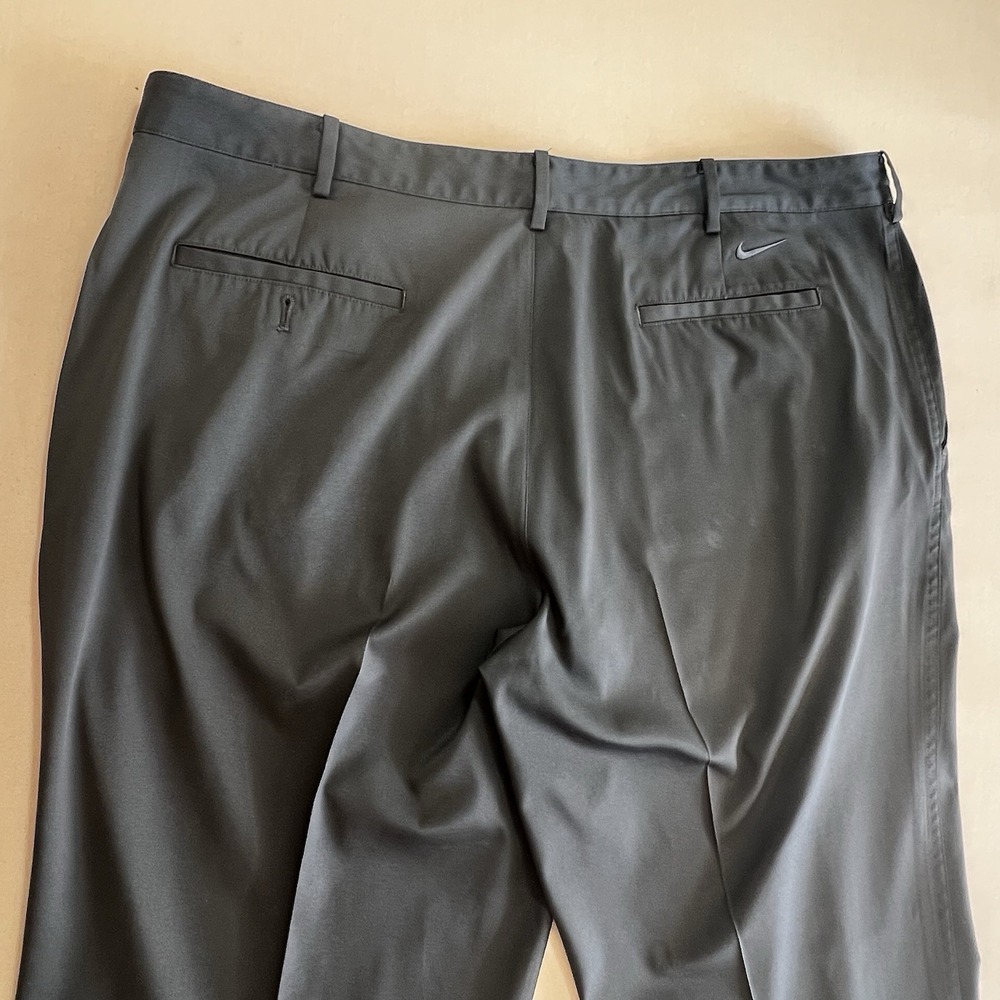 Nike Golf Fit Dry Pants Mens 40x30 Dark Grey Charcoal Performance Trousers - Picture 5 of 10
